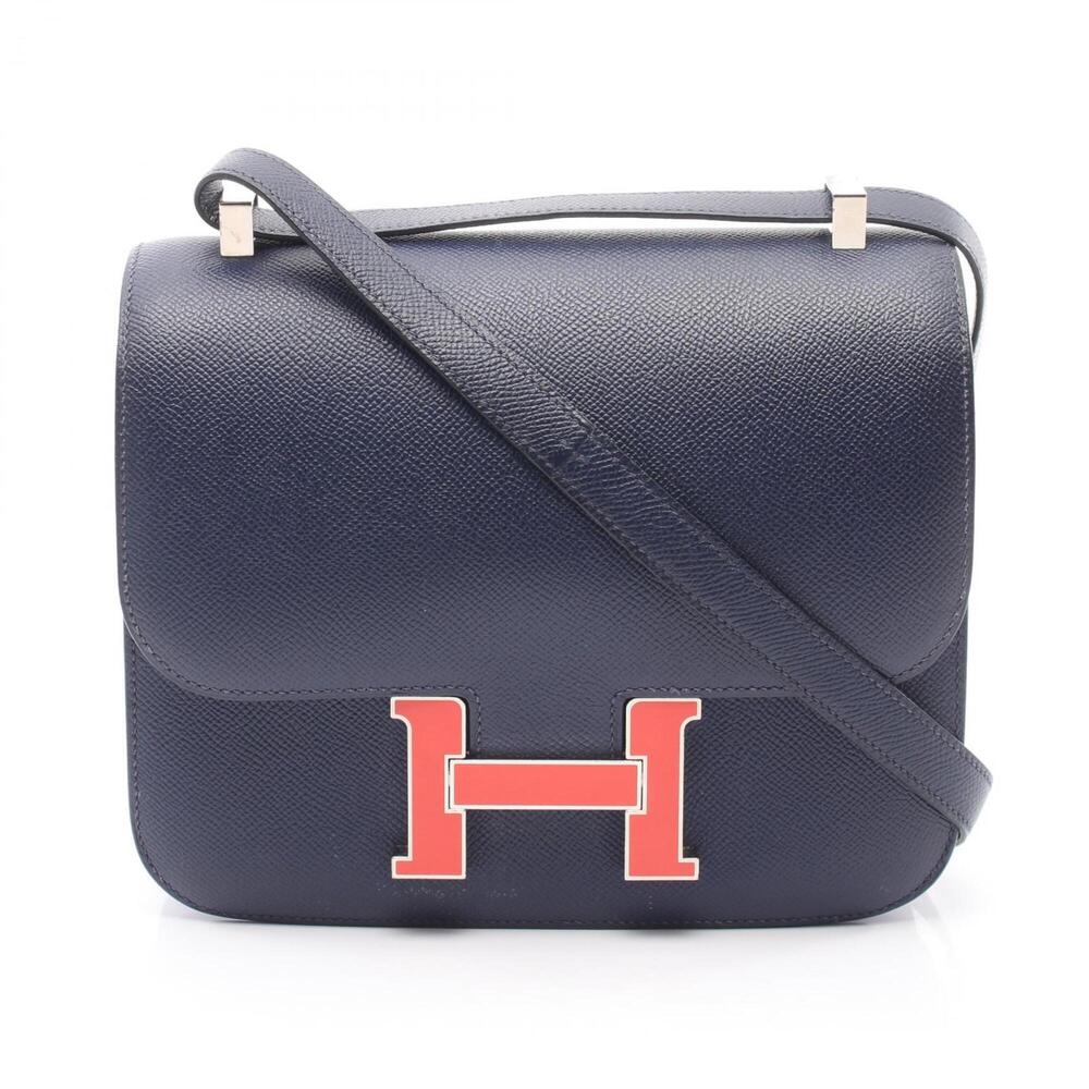 Hermes Constance 3 24 Blue Saphir Combination Hardware Shoulder Bag Handbag V...
